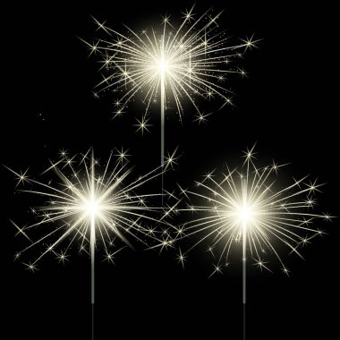 Closeup izole maytap bengal ışıkları tatil dekorasyonu için Parlatıcı