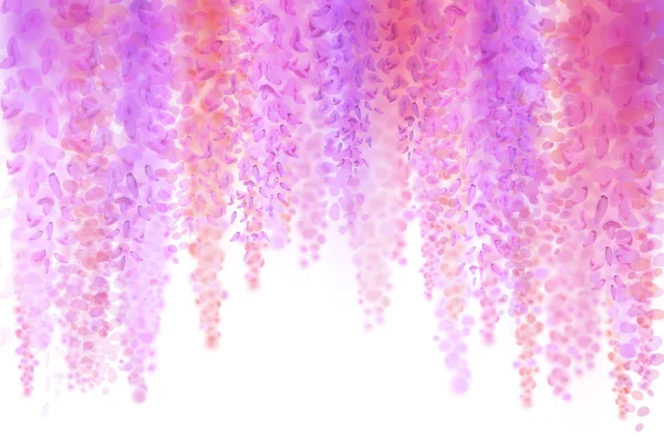盛开的紫藤春天背景 — 图库矢量图片