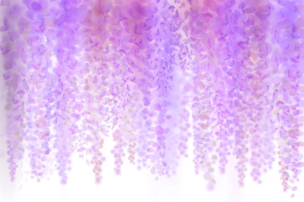 Fundo de primavera com flor wisteria — Vetor de Stock