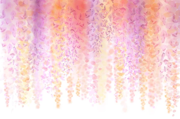 Bahar arka plan ile çiçeklenme wisteria — Stok Vektör