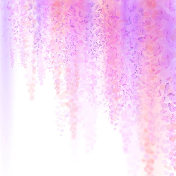 Jarní pozadí s kvetoucí wisteria — Stockový vektor