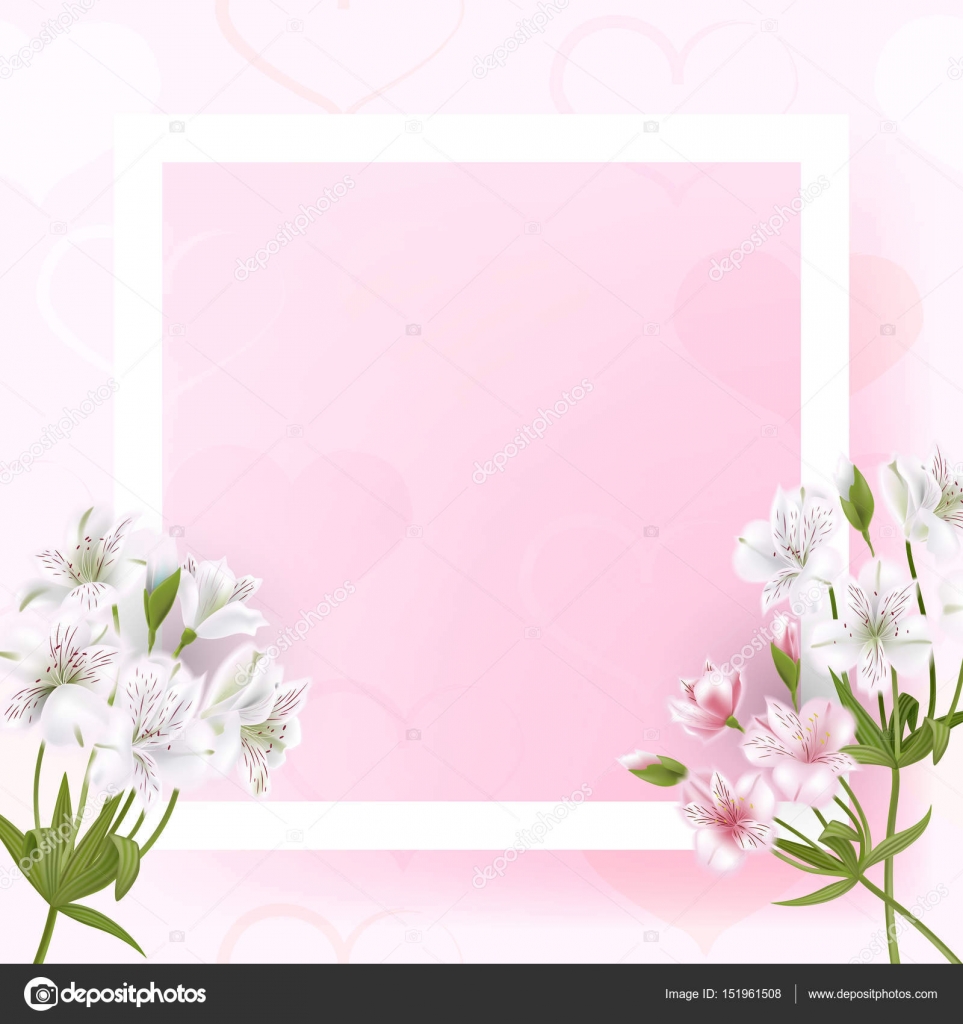 Bella cornice quadrata con fiori Pu² essere utilizzato e carta di invito per matrimonio pleanno festa della mamma e altri sfondo vacanze ed estate