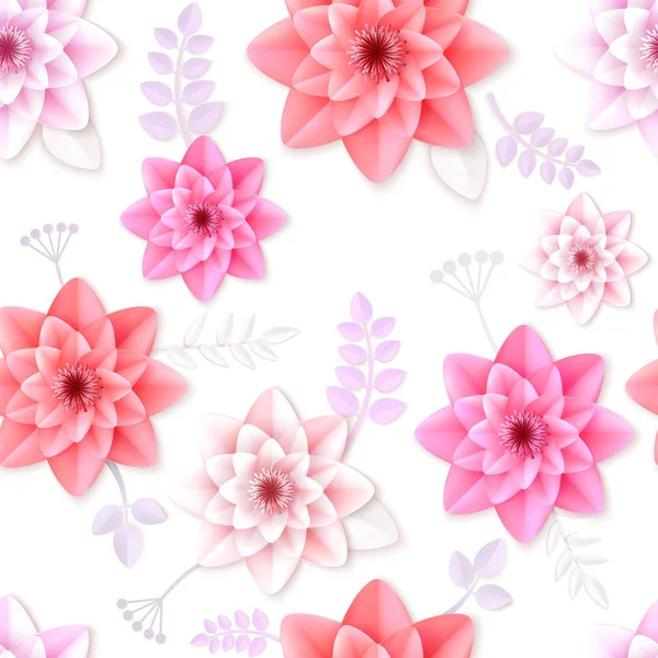 Fleurs vectorielles motif sans couture — Image vectorielle