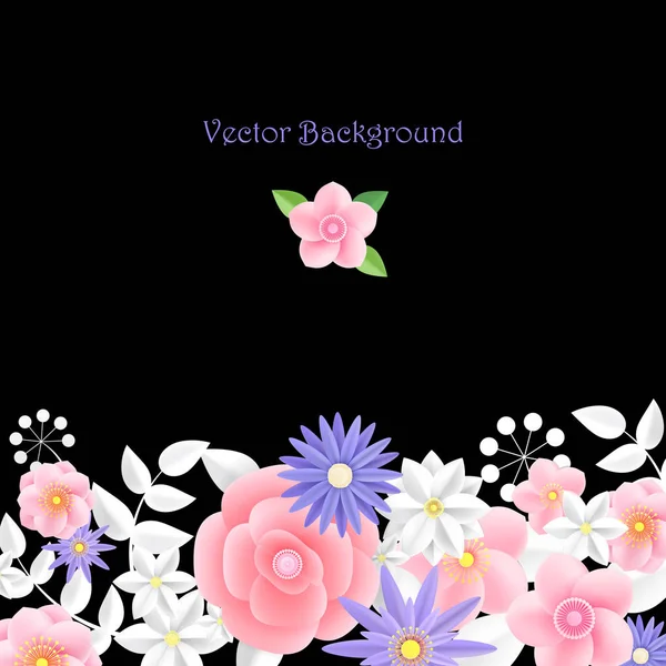 Paper flower. Background. Vector illustration — Stock Vector