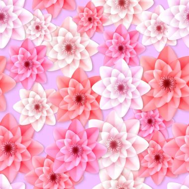 Vektör Gerbera çiçekleri seamless modeli