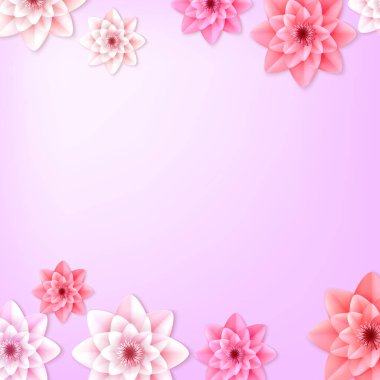 Kağıt çiçek. Arka plan. Vektör çizim