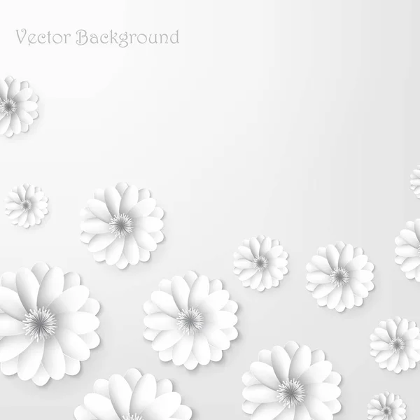 Paper flower. Background. Vector illustration — Stock Vector