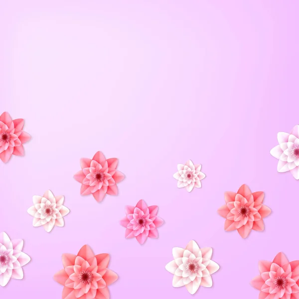 Λουλούδι χαρτί. Φόντο. Εικονογράφηση διάνυσμα — Διανυσματικό Αρχείο