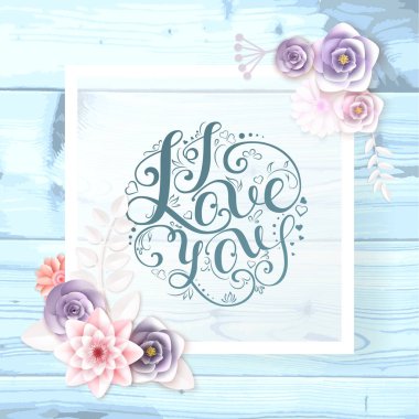 Kağıt çiçekler ve yazıt 