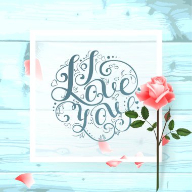 Bir buket gül çiçek ve yazıt 