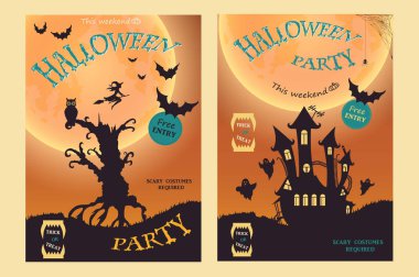 Cadılar Bayramı partisi. illüstrasyon