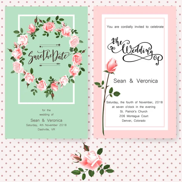 Güzel çiçekler ve harfler ile tarihi bildirimi kartı, düğün davetiye, tebrik kartı kaydetmek