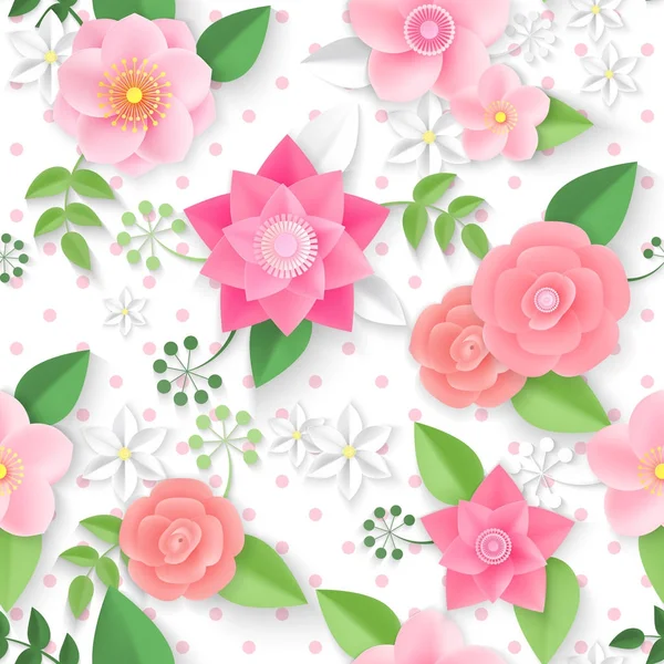 Vector Flores Sem Costura Elemento Padrão Textura Elegante Para Fundos —  Vetores de Stock