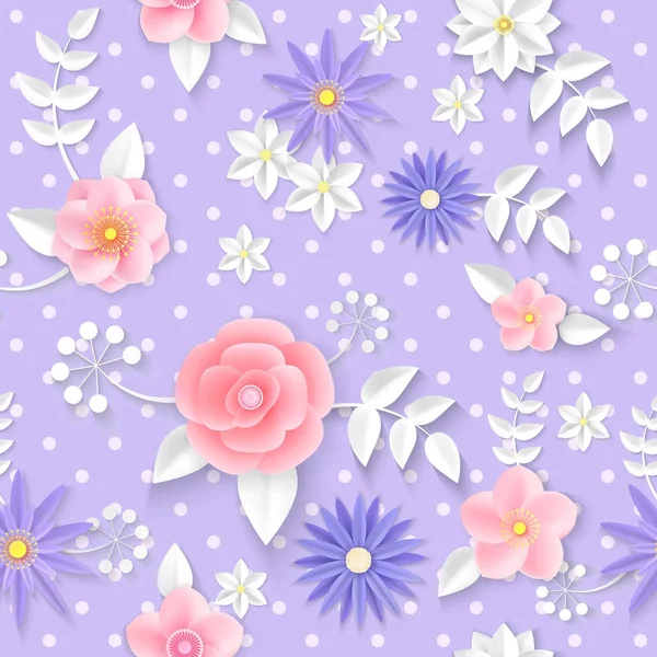 Vector Flores Elemento Patrón Sin Costura Textura Elegante Para Fondos — Vector de stock