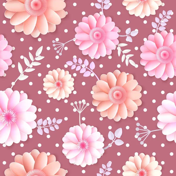 Fleurs Vectorielles Élément Motif Sans Couture Texture Élégante Pour Les — Image vectorielle