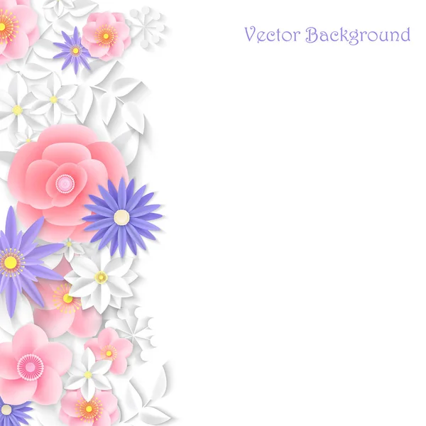 Paper flower. Background. Vector illustration — Stock Vector