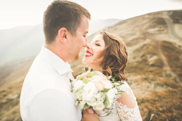 Sensual portrait of a young wedding couple. Outdoor — Stock Photo, Image