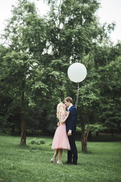 Sevgi dolu birkaç arka plan üzerinde batan güneşin. Yeni evli. Gün batımında yürümek