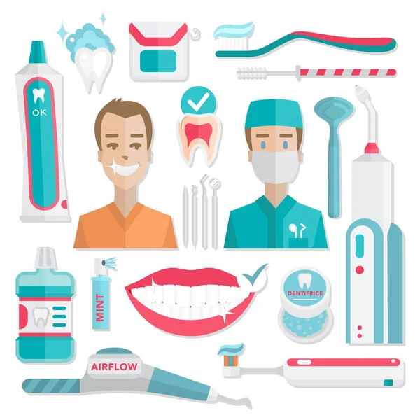 Infografía de higiene dental médica . — Vector de stock
