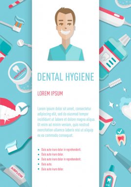 Tıbbi diş hijyen Infographic broşür A4