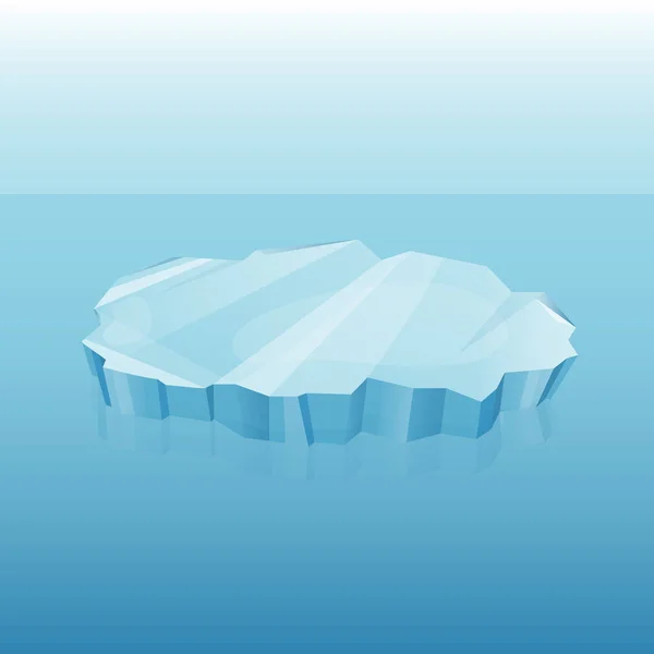 Iceberg avec transparence dans l'océan — Image vectorielle