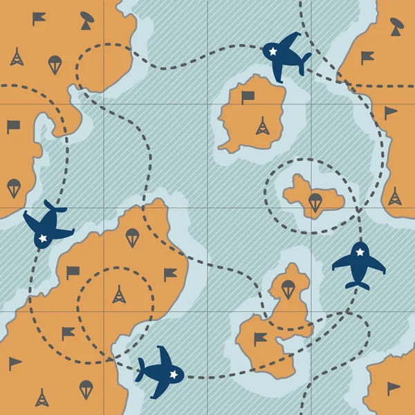 Патч с картой и пунктирным маршрутом — стоковый вектор