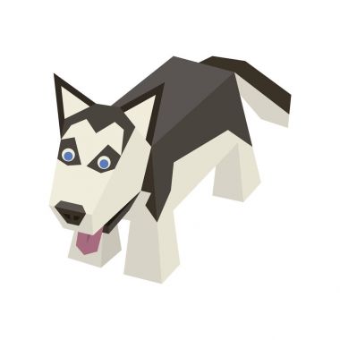 Vektör doğurmak izometrik husky