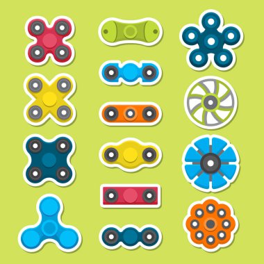 Farklı renkli spinners