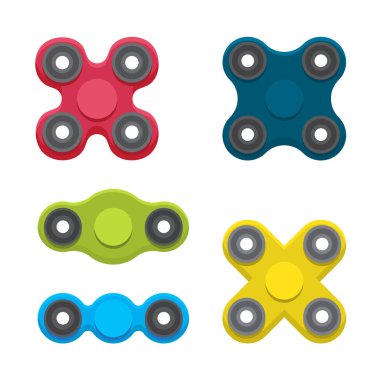 Farklı renkli spinners seti