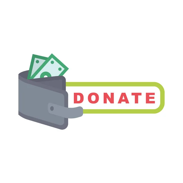 Dona bottoni impostati. Aiuto icona donazione — Vettoriale Stock