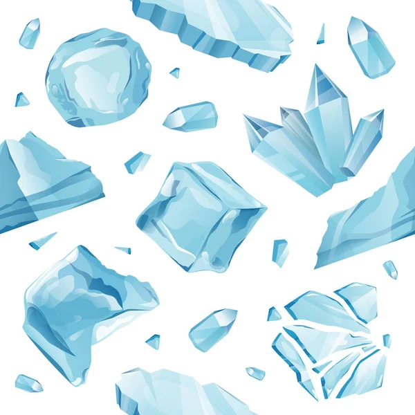 İzole buzullar snowdrifts, buz sarkıtları desen