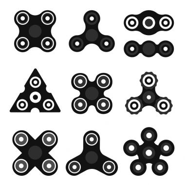 Farklı siyah beyaz spinners