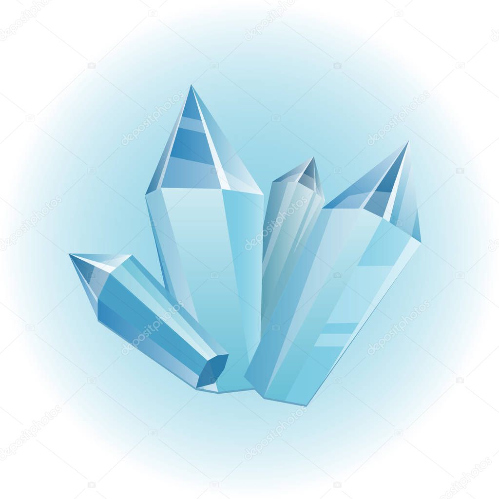 Icicle element winter decor, vector.