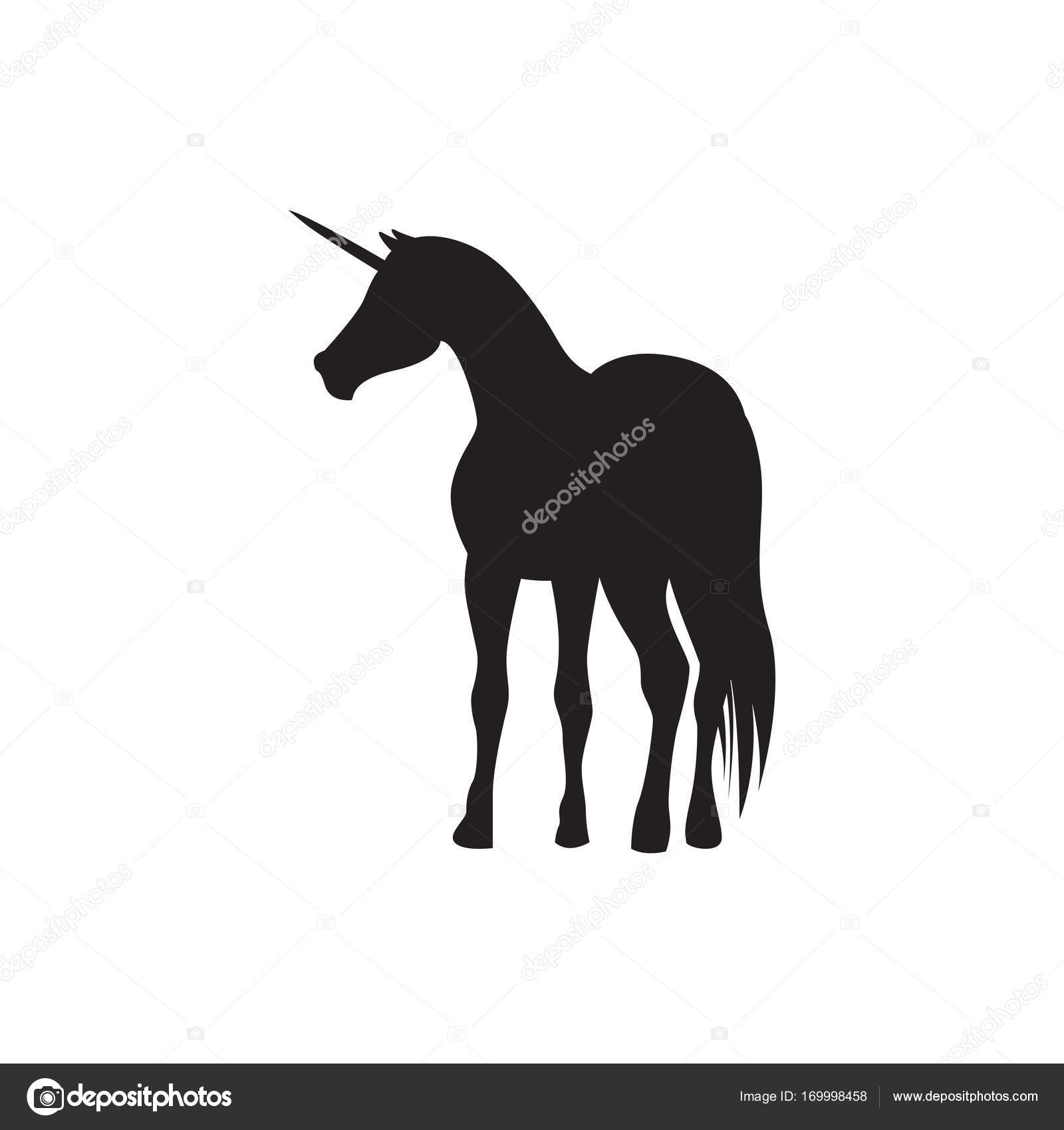 Download Black cute silhouette unicorn — Stock Vector © fantrazy ...