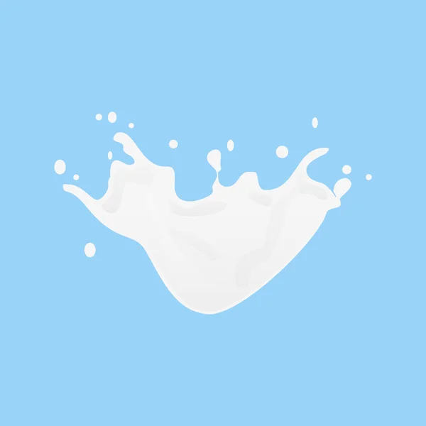 Vector 3D salpicadura de leche y verter — Vector de stock