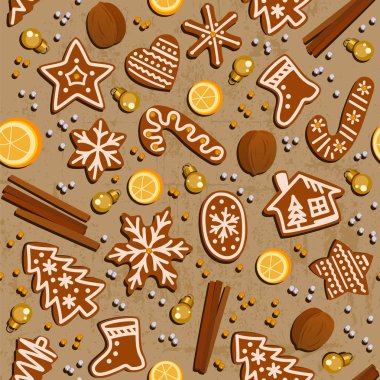 Happy new year ve neşeli Noel desen