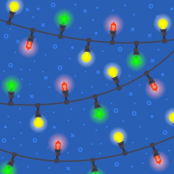 Noël et Nouvel An lanternes fond — Image vectorielle