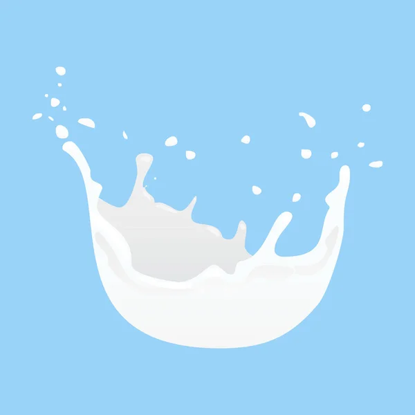 3D vector milk splash and pouring — Stock Vector