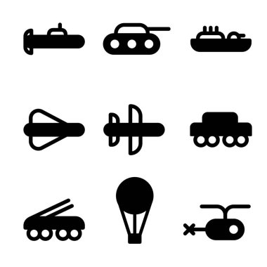 Askeri simgeleri ince çizgi üzerine yerleştir