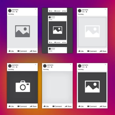Sosyal medya günlüğü ağ fotoğraf çerçevesi