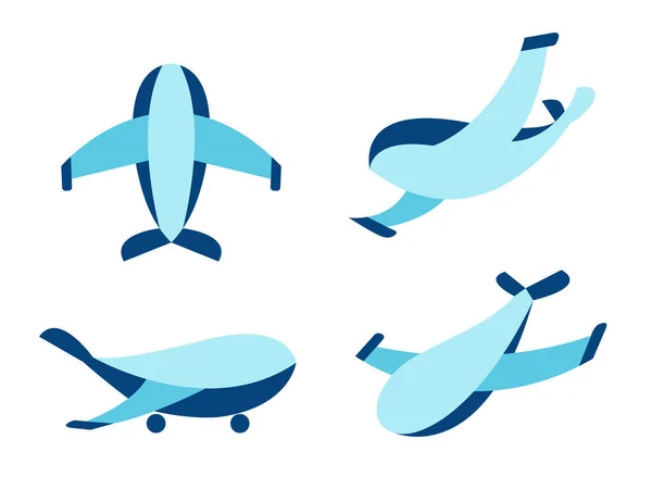 Vector airplane icons — Stock Vector