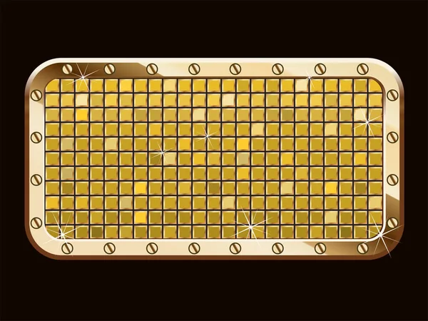 Gyllene mosaik keramiska plattor designelement — Stock vektor