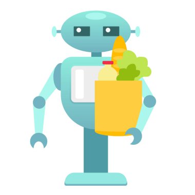 Robo kurye, mal ve yemek teslimatı.