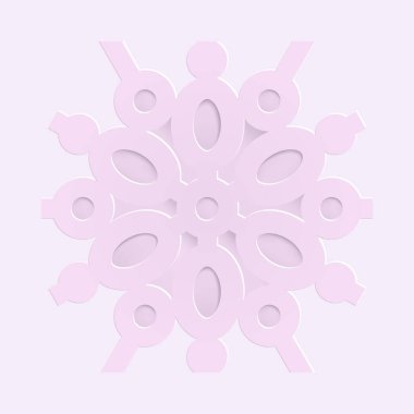 Kağıt kesiği çiçek süsü elementi