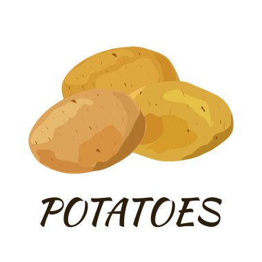 Patates. Düz tasarım. Vektör çizim. 