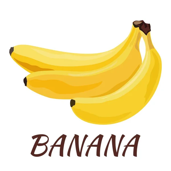 Banan. Platt design. Vektorillustration. Mogna frukter för din i — Stock vektor