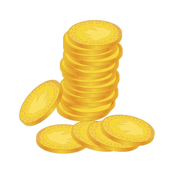 Monedas de oro abstractas. Dinero. Ilustración vectorial . — Vector de stock