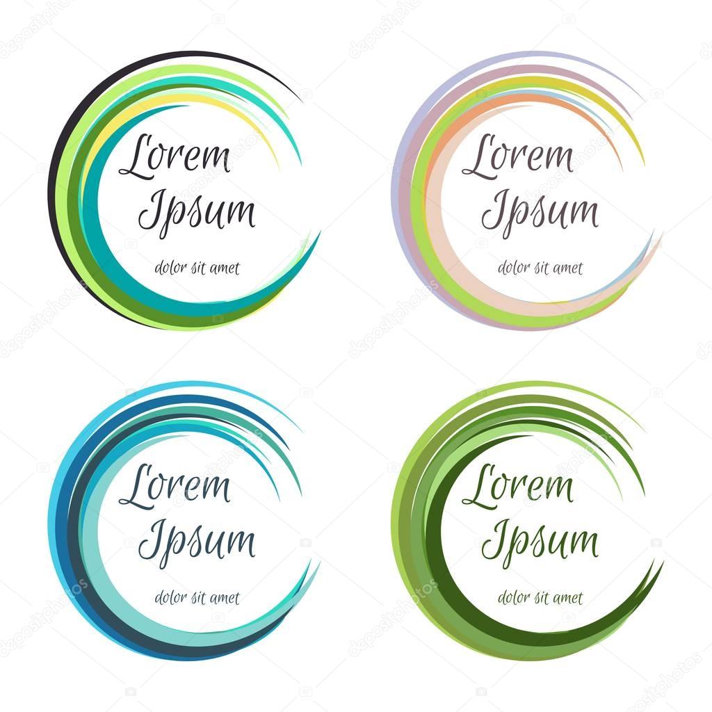 Abstract round  frames with your text for Your Design. Vector il