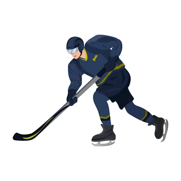 Winter sport. Hockey player.  Vector illustration — Stock Vector