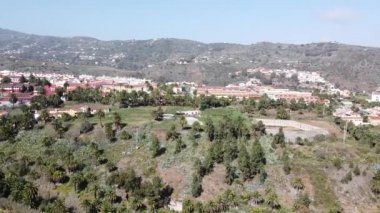 Gran Canaria şehrinin panoramik manzarası, Kanarya Adaları, İspanya. Kanaryalar, hava....